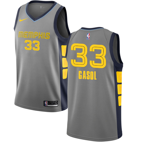 Nike Grizzlies #33 Marc Gasol Gray NBA Swingman City Edition 2018 19 Jersey Nike Grizzlies #33 Marc Gasol Gray NBA Swingman City Edition 2018 19 Jersey