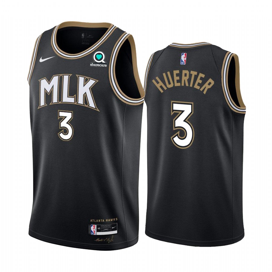Nike Hawks #3 Kevin Huerter Black NBA Swingman 2020-21 City Edition Jersey Nike Hawks #3 Kevin Huerter Black NBA Swingman 2020-21 City Edition Jersey