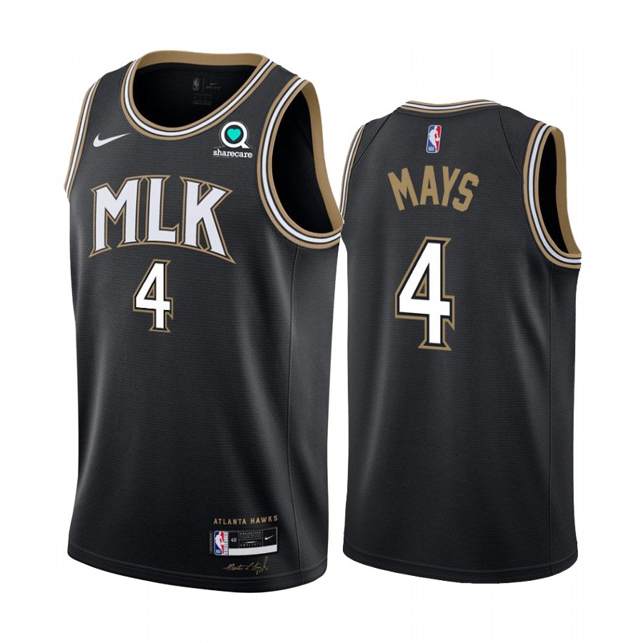 Nike Hawks #4 Skylar Mays Black NBA Swingman 2020-21 City Edition Jersey Nike Hawks #4 Skylar Mays Black NBA Swingman 2020-21 City Edition Jersey
