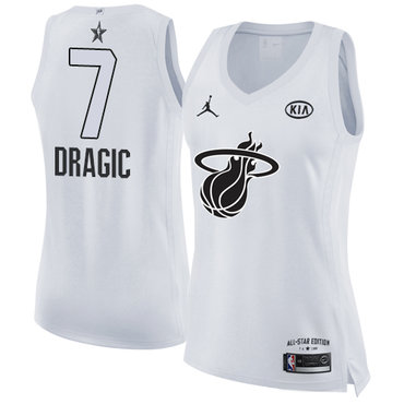 Nike Heat #7 Goran Dragic White Women's NBA Jordan Swingman 2018 All-Star Game Jersey Nike Heat #7 Goran Dragic White Women's NBA Jordan Swingman 2018 All-Star Game Jersey