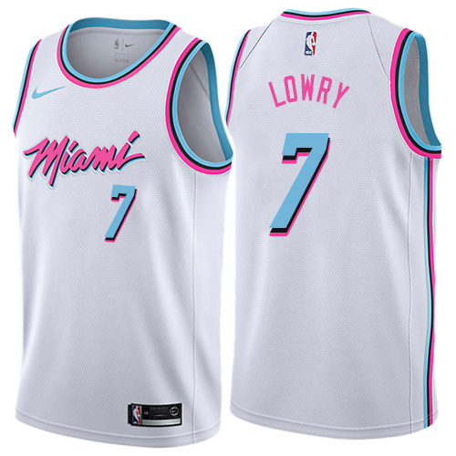 Nike Heat #7 Kyle Lowry White NBA Swingman City Edition Jersey Nike Heat #7 Kyle Lowry White NBA Swingman City Edition Jersey