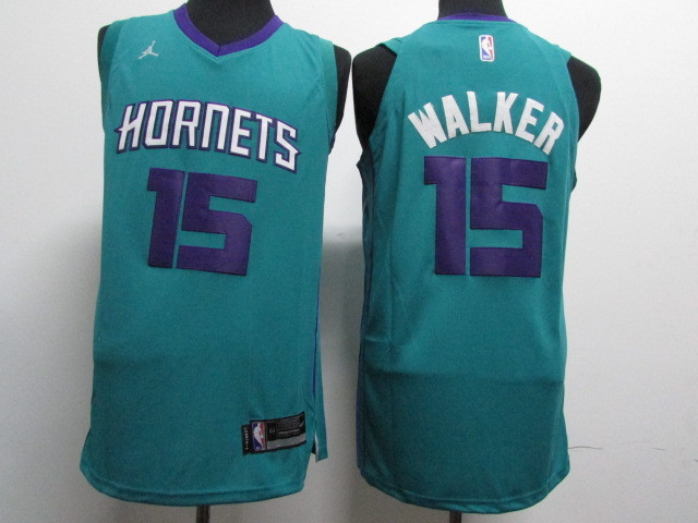 Nike Hornets 15 Kemba Walker Teal Nike Authentic Jersey