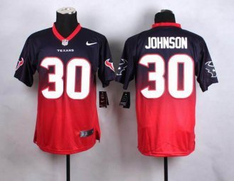 Nike Houston Texans #30 Kevin Johnson Navy Blue-Red Men's Stitched NFL Elite Fadeaway Fashion Jersey Nike Houston Texans #30 Kevin Johnson Navy Blue-Red Men's Stitched NFL Elite Fadeaway Fashion Jersey