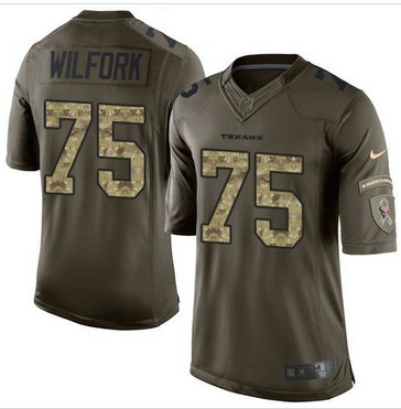 Nike Houston Texans #75 Vince Wilfork Green Men's Stitched NFL Limited Salute to Service Jersey Nike Houston Texans #75 Vince Wilfork Green Men's Stitched NFL Limited Salute to Service Jersey