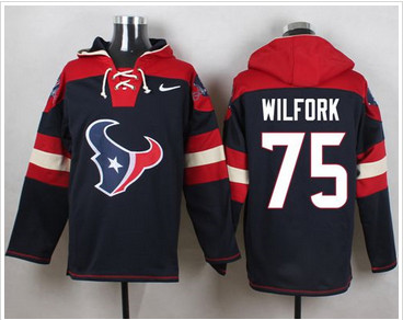 Nike Houston Texans #75 Vince Wilfork Navy Blue Player Pullover NFL Hoodie Nike Houston Texans #75 Vince Wilfork Navy Blue Player Pullover NFL Hoodie