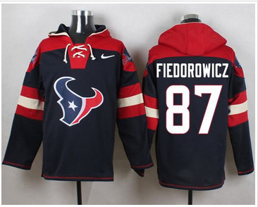 Nike Houston Texans #87 C.J. Fiedorowicz Navy Blue Player Pullover NFL Hoodie Nike Houston Texans #87 C.J. Fiedorowicz Navy Blue Player Pullover NFL Hoodie