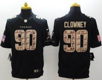 Nike Houston Texans #90 Jadeveon Clowney Black NFL Limited Salute to Service jersey