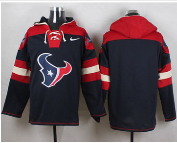 Nike Houston Texans Blank Navy Blue Player Pullover NFL Hoodie