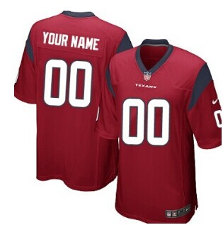 Nike Houston Texans Customized Red Game Jersey