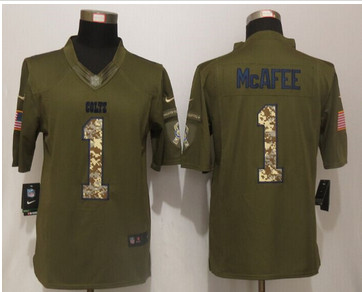 Nike Indianapolis Colts #1 Pat McAfee Green Salute To Service Limited Jersey Nike Indianapolis Colts #1 Pat McAfee Green Salute To Service Limited Jersey