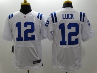 Nike Indianapolis Colts #12 Luck White Men's NFL Elite Jerseys Nike Indianapolis Colts #12 Luck White Men's NFL Elite Jerseys