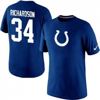 Nike Indianapolis Colts #34 Trent Richardson Name & Number NFL T-Shirt Blue Nike Indianapolis Colts #34 Trent Richardson Name & Number NFL T-Shirt Blue