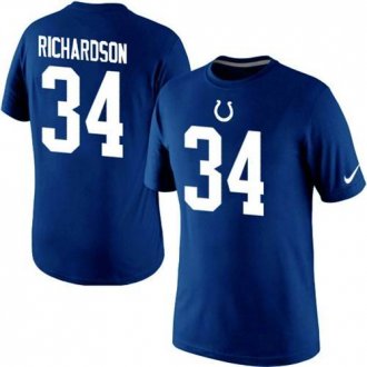 Nike Indianapolis Colts #34 Trent Richardson Pride Name & Number NFL T-Shirt Blue Nike Indianapolis Colts #34 Trent Richardson Pride Name & Number NFL T-Shirt Blue