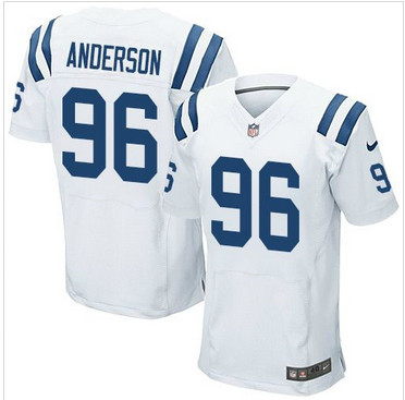 Nike Indianapolis Colts #96 Henry Anderson White Men's Stitched NFL Elite Jersey Nike Indianapolis Colts #96 Henry Anderson White Men's Stitched NFL Elite Jersey