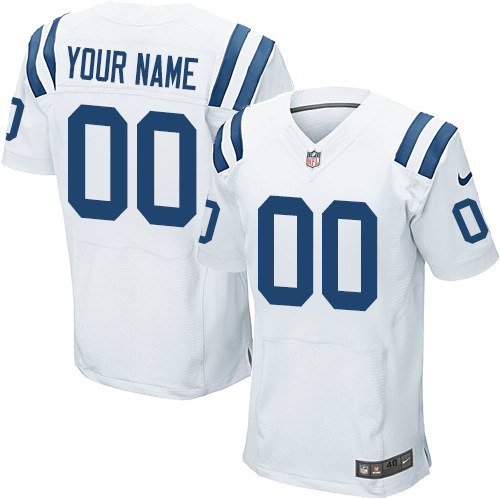 Nike Indianapolis Colts Elite White Road Men's Jersey NFL Customized jerseys Nike Indianapolis Colts Elite White Road Men's Jersey NFL Customized jerseys