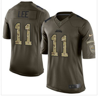 Nike Jacksonville Jaguars #11 Marqise Lee Green Men's Stitched NFL Limited Salute to Service Jersey
