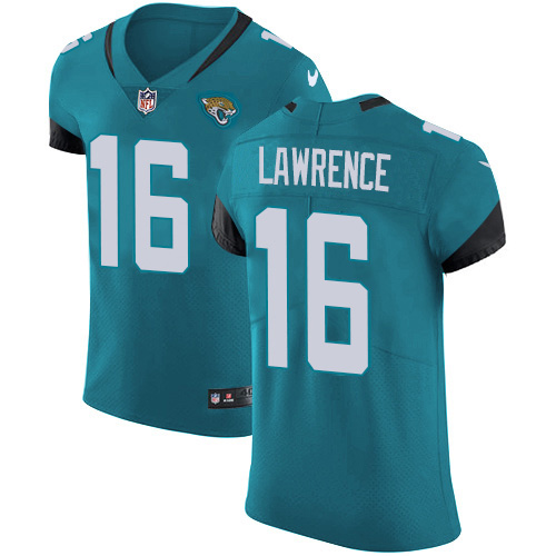 Nike Jaguars #16 Trevor Lawrence Teal Green Alternate Men's Stitched NFL New Elite Jersey Nike Jaguars #16 Trevor Lawrence Teal Green Alternate Men's Stitched NFL New Elite Jersey