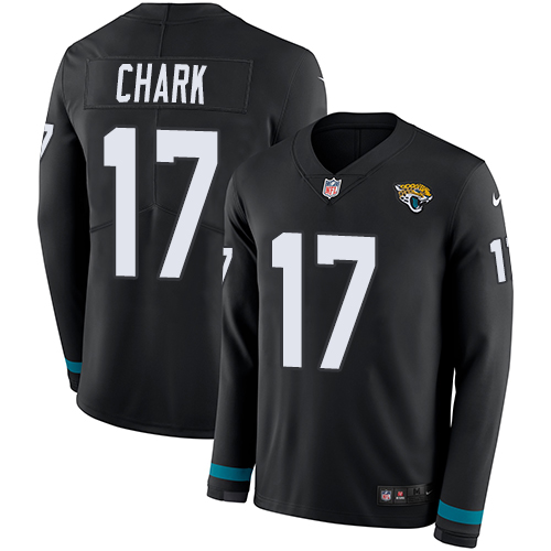 Nike Jaguars #17 DJ Chark Black Team Color Men's Stitched NFL Limited Therma Long Sleeve Jersey Nike Jaguars #17 DJ Chark Black Team Color Men's Stitched NFL Limited Therma Long Sleeve Jersey