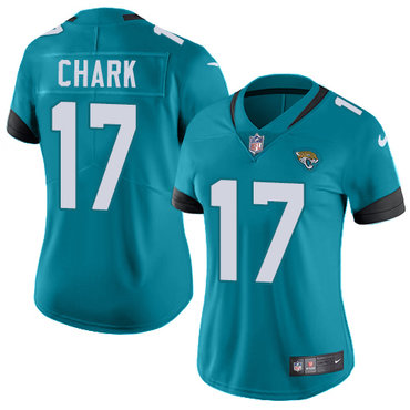 Nike Jaguars #17 DJ Chark Teal Green Team Color Women's Stitched NFL Vapor Untouchable Limited Jersey