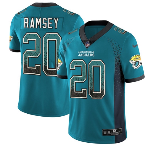 Nike Jaguars #20 Jalen Ramsey Teal Green Alternate Men's Stitched NFL Limited Rush Drift Fashion Jersey Nike Jaguars #20 Jalen Ramsey Teal Green Alternate Men's Stitched NFL Limited Rush Drift Fashion Jersey