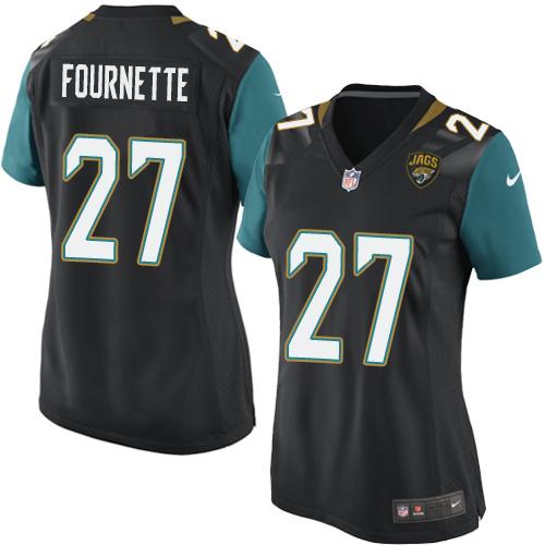 Nike Jaguars #27 Leonard Fournette Black Alternate Women's Stitched NFL Elite Jersey
