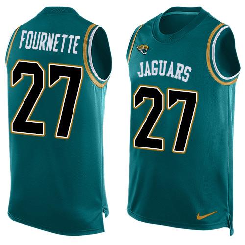 Nike Jaguars #27 Leonard Fournette Teal Green Alternate Men's Stitched NFL Limited Tank Top Jersey Nike Jaguars #27 Leonard Fournette Teal Green Alternate Men's Stitched NFL Limited Tank Top Jersey