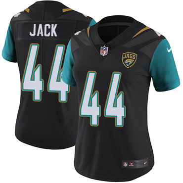 Nike Jaguars #44 Myles Jack Black Alternate Women's Stitched NFL Vapor Untouchable Limited Jersey