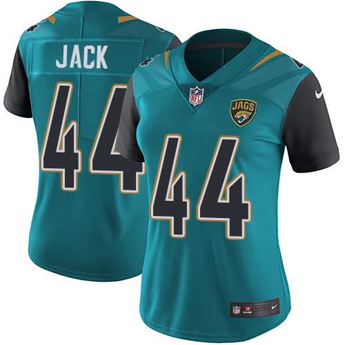 Nike Jaguars #44 Myles Jack Teal Green Team Color Women's Stitched NFL Vapor Untouchable Limited Jersey