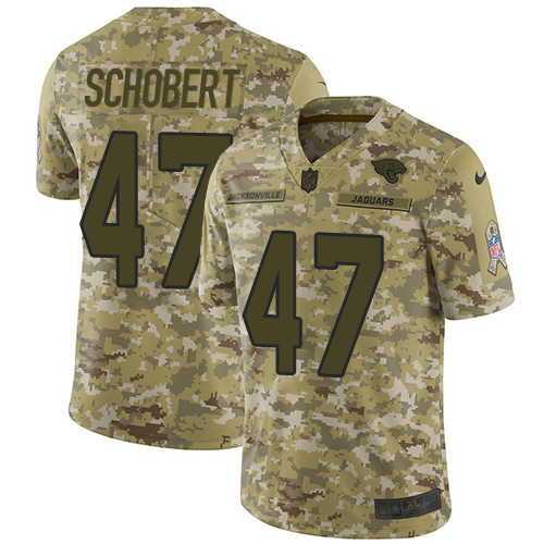 Nike Jaguars #47 Joe Schobert Camo Men's Stitched NFL Limited 2018 Salute To Service Jersey Nike Jaguars #47 Joe Schobert Camo Men's Stitched NFL Limited 2018 Salute To Service Jersey