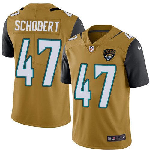 Nike Jaguars #47 Joe Schobert Gold Men's Stitched NFL Limited Rush Jersey Nike Jaguars #47 Joe Schobert Gold Men's Stitched NFL Limited Rush Jersey