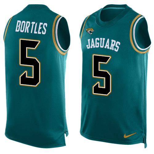 Nike Jaguars #5 Blake Bortles Teal Green Team Color Men's Stitched NFL Limited Tank Top Jersey Nike Jaguars #5 Blake Bortles Teal Green Team Color Men's Stitched NFL Limited Tank Top Jersey