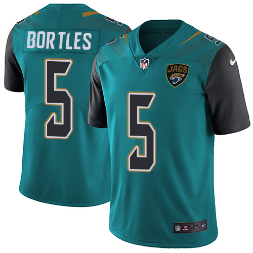 Nike Jaguars #5 Blake Bortles Teal Green Team Color Men's Stitched NFL Vapor Untouchable Limited Jersey