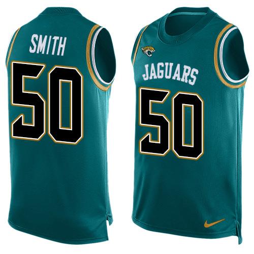 Nike Jaguars #50 Telvin Smith Teal Green Team Color Men's Stitched NFL Limited Tank Top Jersey Nike Jaguars #50 Telvin Smith Teal Green Team Color Men's Stitched NFL Limited Tank Top Jersey