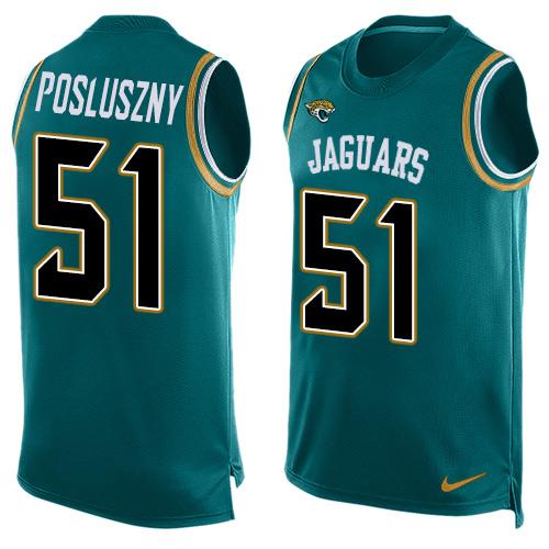 Nike Jaguars #51 Paul Posluszny Teal Green Team Color Men's Stitched NFL Limited Tank Top Jersey Nike Jaguars #51 Paul Posluszny Teal Green Team Color Men's Stitched NFL Limited Tank Top Jersey