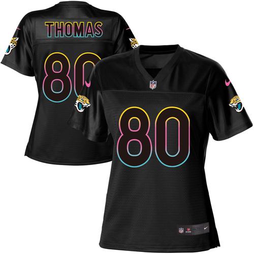 Nike Jaguars #80 Julius Thomas Black Women's NFL Fashion Game Jersey