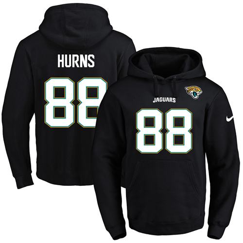 Nike Jaguars #88 Allen Hurns Black Name & Number Pullover NFL Hoodie Nike Jaguars #88 Allen Hurns Black Name & Number Pullover NFL Hoodie