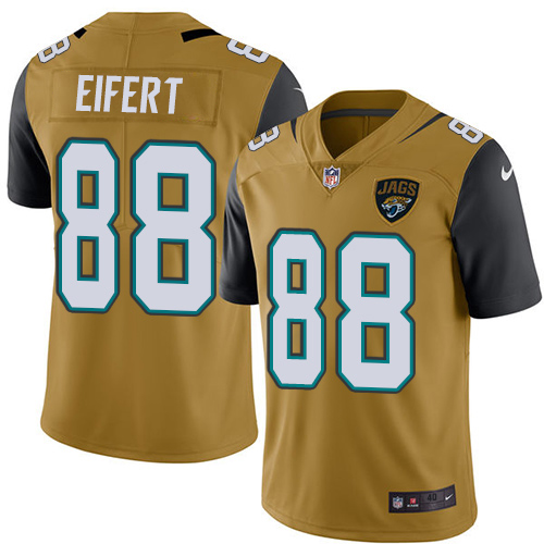Nike Jaguars #88 Tyler Eifert Gold Men's Stitched NFL Limited Rush Jersey Nike Jaguars #88 Tyler Eifert Gold Men's Stitched NFL Limited Rush Jersey