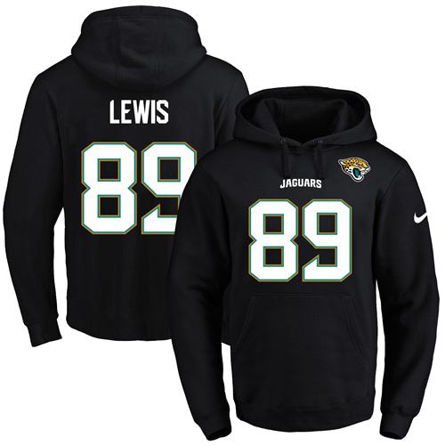 Nike Jaguars #89 Marcedes Lewis Black Name & Number Pullover NFL Hoodie Nike Jaguars #89 Marcedes Lewis Black Name & Number Pullover NFL Hoodie