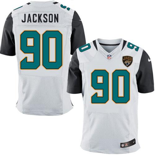 Nike Jaguars #90 Malik Jackson White Men's Stitched NFL Elite Jersey Nike Jaguars #90 Malik Jackson White Men's Stitched NFL Elite Jersey
