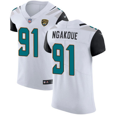 Nike Jaguars #91 Yannick Ngakoue White Men's Stitched NFL Vapor Untouchable Elite Jersey