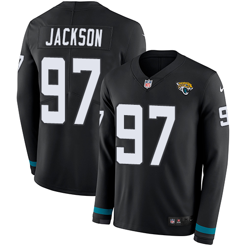 Nike Jaguars #97 Malik Jackson Black Team Color Men's Stitched NFL Limited Therma Long Sleeve Jersey Nike Jaguars #97 Malik Jackson Black Team Color Men's Stitched NFL Limited Therma Long Sleeve Jersey