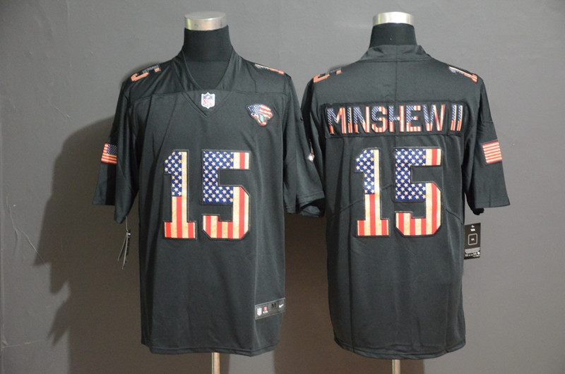 Nike Jaguars 15 Gardner Minshew II 2019 Black Salute To Service USA Flag Fashion Limited Jersey Nike Jaguars 15 Gardner Minshew II 2019 Black Salute To Service USA Flag Fashion Limited Jersey