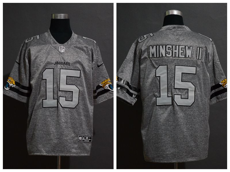 Nike Jaguars 15 Gardner Minshew II 2019 Gray Gridiron Gray Vapor Untouchable Limited Jersey Nike Jaguars 15 Gardner Minshew II 2019 Gray Gridiron Gray Vapor Untouchable Limited Jersey