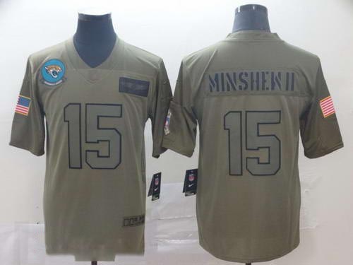 Nike Jaguars 15 Gardner Minshew II 2019 Olive Salute To Service Limited Jersey Nike Jaguars 15 Gardner Minshew II 2019 Olive Salute To Service Limited Jersey