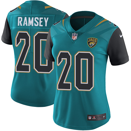 Nike Jaguars 20 Jalen Ramsey Teal Women Vapor Untouchable Limited Player Jersey