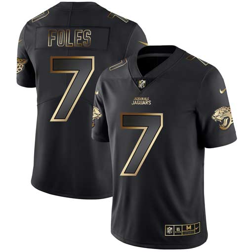 Nike Jaguars 7 Nick Foles Black Gold Vapor Untouchable Limited Jersey Nike Jaguars 7 Nick Foles Black Gold Vapor Untouchable Limited Jersey
