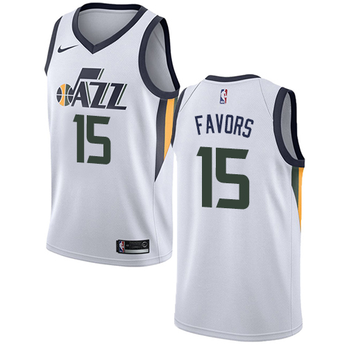 Nike Jazz #15 Derrick Favors White NBA Swingman Association Edition Jersey Nike Jazz #15 Derrick Favors White NBA Swingman Association Edition Jersey