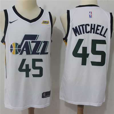 Nike Jazz #45 Donovan Mitchell White NBA Swingman Association Edition Jersey Nike Jazz #45 Donovan Mitchell White NBA Swingman Association Edition Jersey