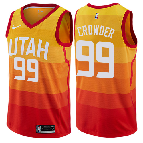 Nike Jazz #99 Jae Crowder Orange NBA Swingman City Edition Jersey Nike Jazz #99 Jae Crowder Orange NBA Swingman City Edition Jersey