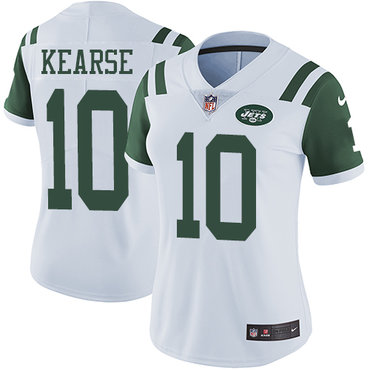 Nike Jets #10 Jermaine Kearse White Women's Stitched NFL Vapor Untouchable Limited Jersey